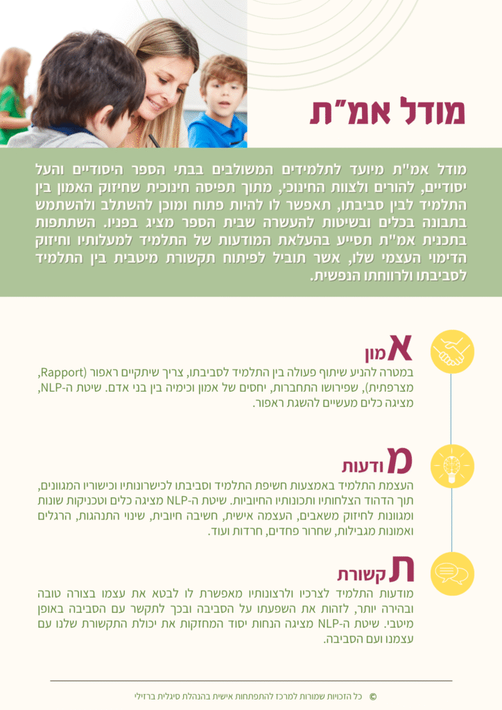 סיגלית ברזילי תוכנית אמ"ת